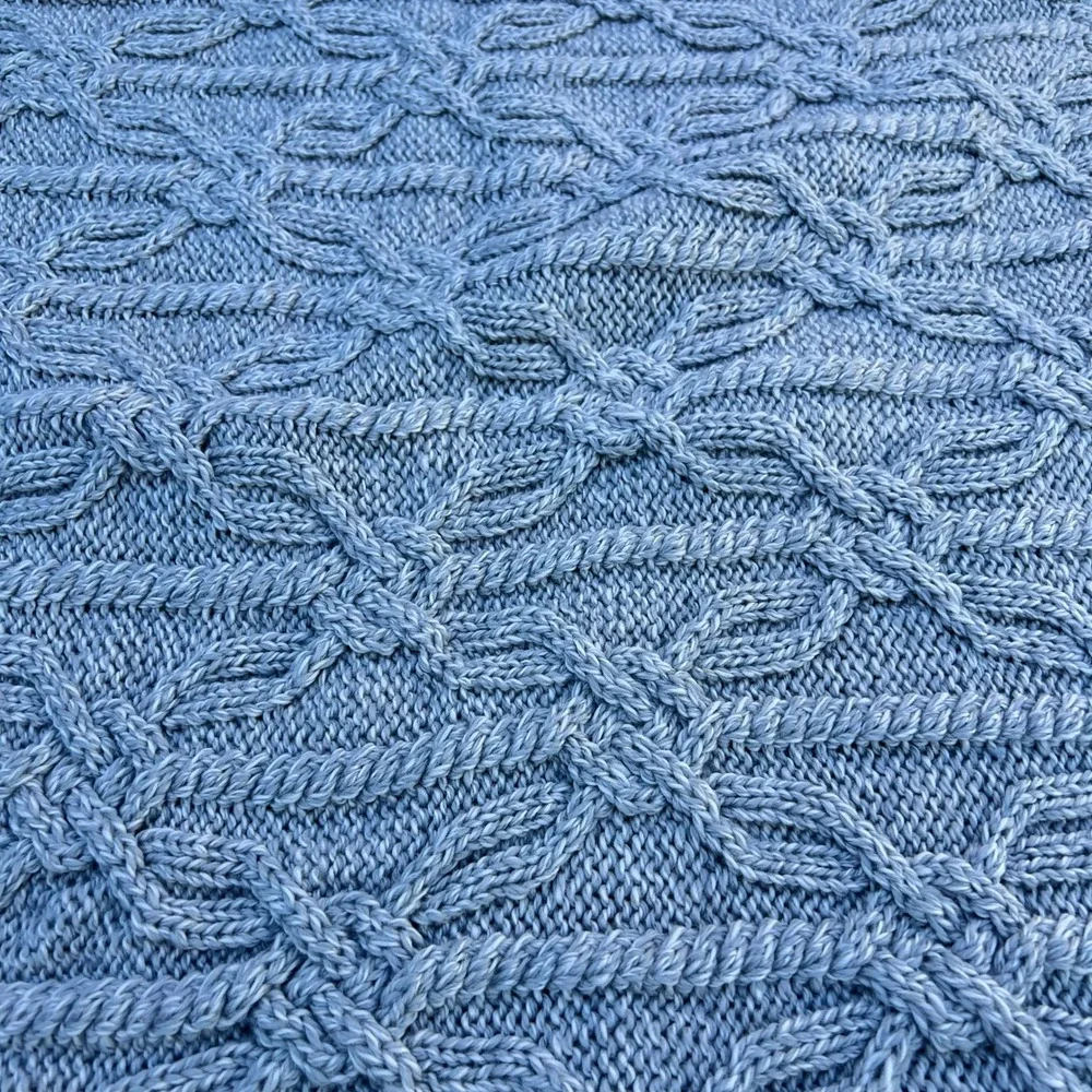 Aran Mór Ireland Super Soft 100 Merino Wool‎ Cable Knit Throw Blanket 40x60